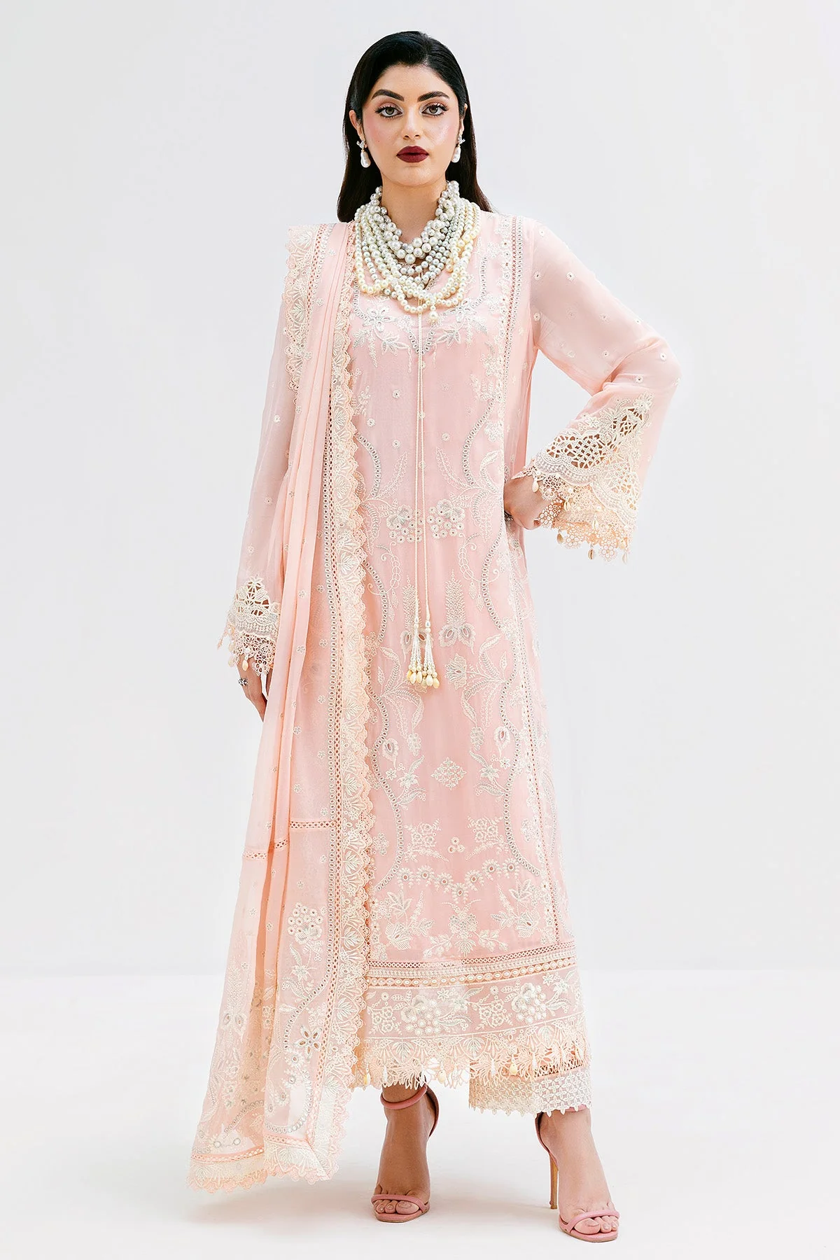 Imrozia Luxe Serene Georgette 3Pc Suit || S-1088 BLUSH