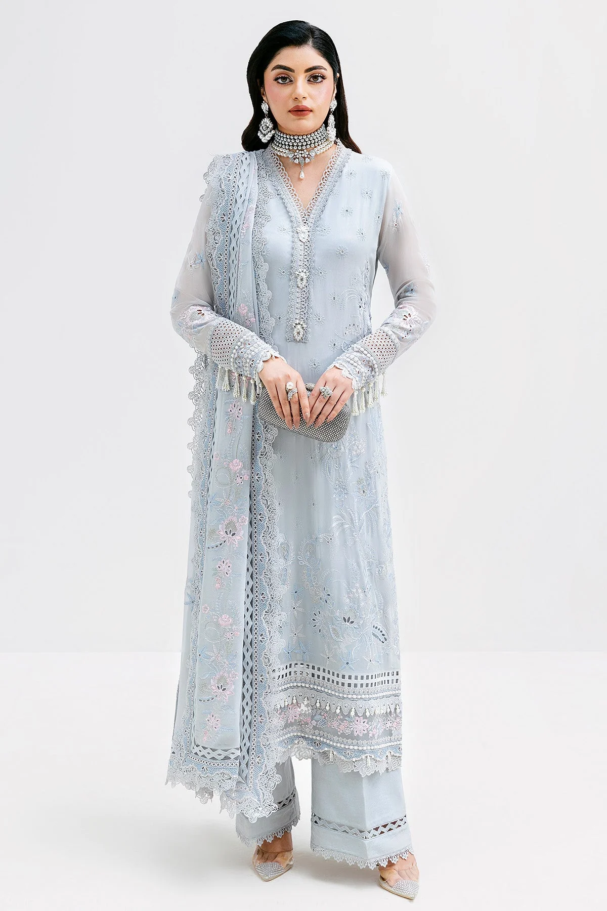Imrozia Luxe Serene Georgette 3Pc Suit || S-1091 STONE