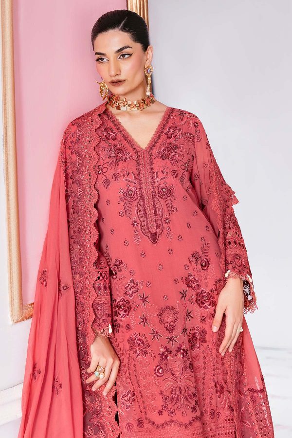 Imrozia Luxe Serene Georgette 3Pc Suit || S-1092 SALMON - Image 3