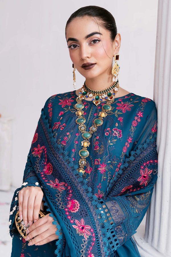 Imrozia Luxe Serene Georgette 3Pc Suit || S-1093 SAPPHIRE - Image 4