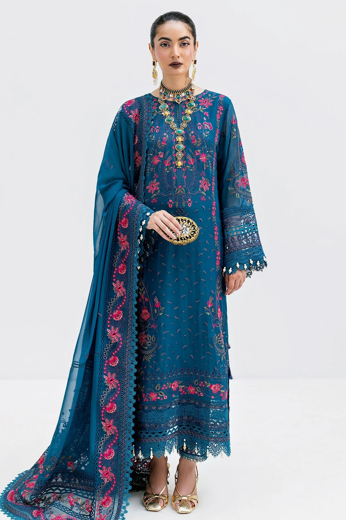 Imrozia Luxe Serene Georgette 3Pc Suit || S-1093 SAPPHIRE