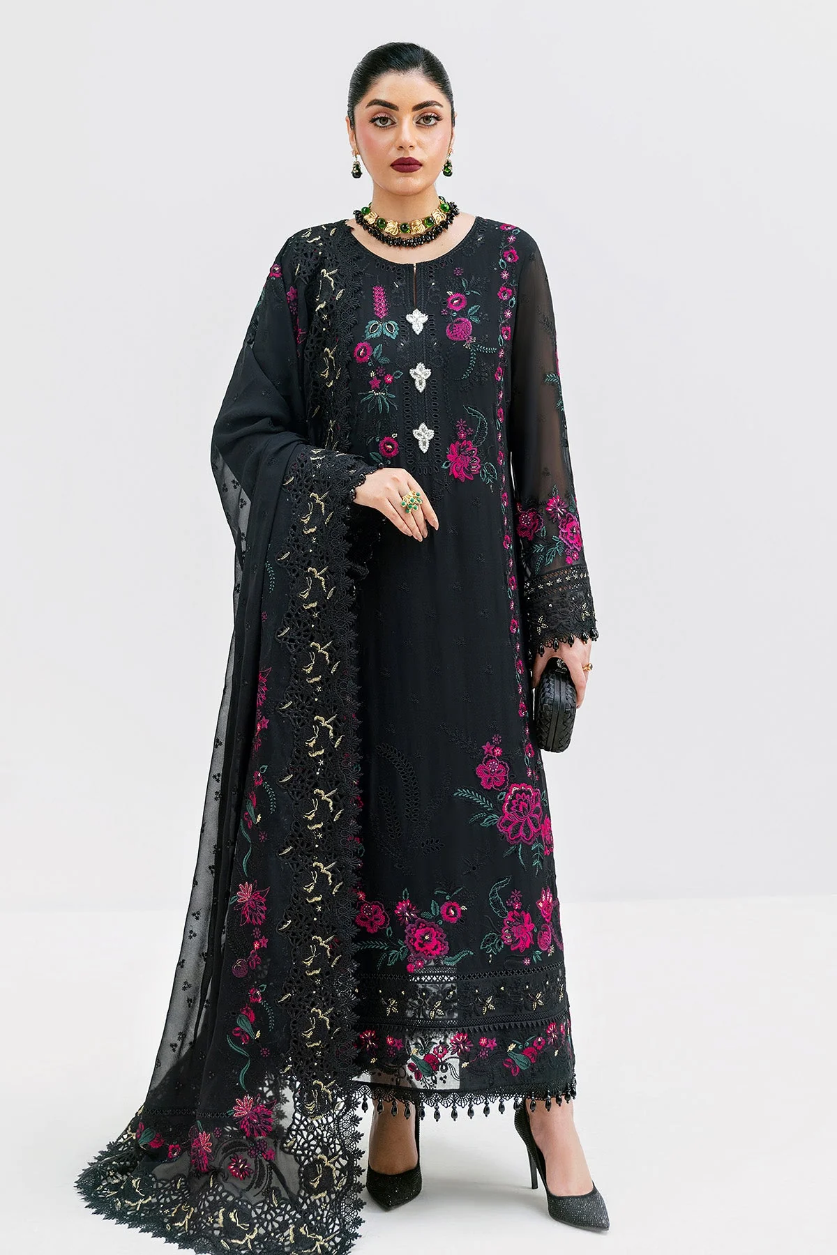 Imrozia Luxe Serene Georgette 3Pc Suit || S-1095 ONYX - Image 4