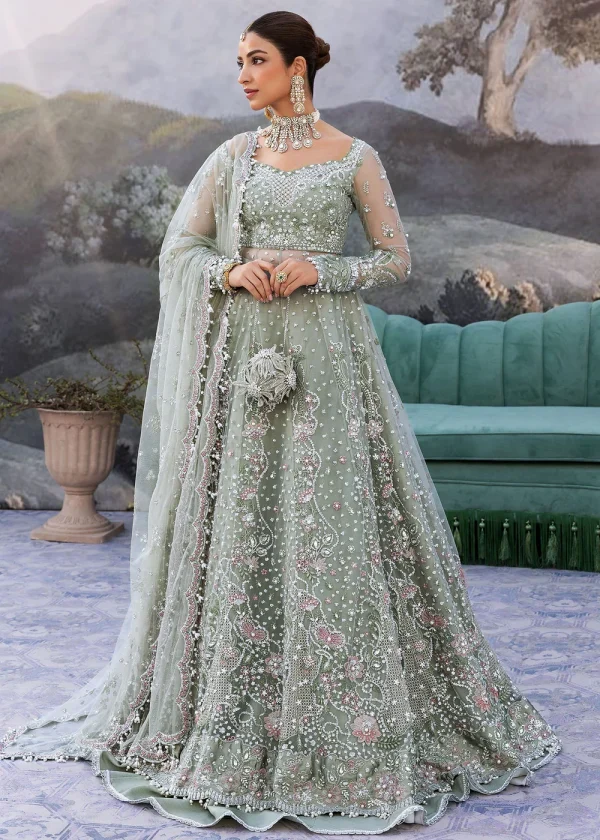 Festive Unstitched '25 by Sadaf Fawad Khan | Seafoam - Image 6