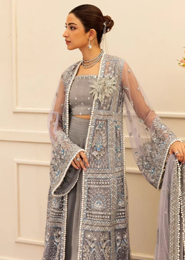 Festive Unstitched '25 by Sadaf Fawad Khan | Overcast Whisper - Image 2