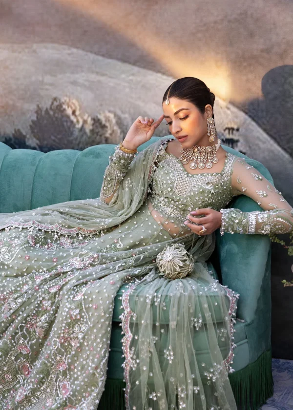 Festive Unstitched '25 by Sadaf Fawad Khan | Seafoam - Image 3