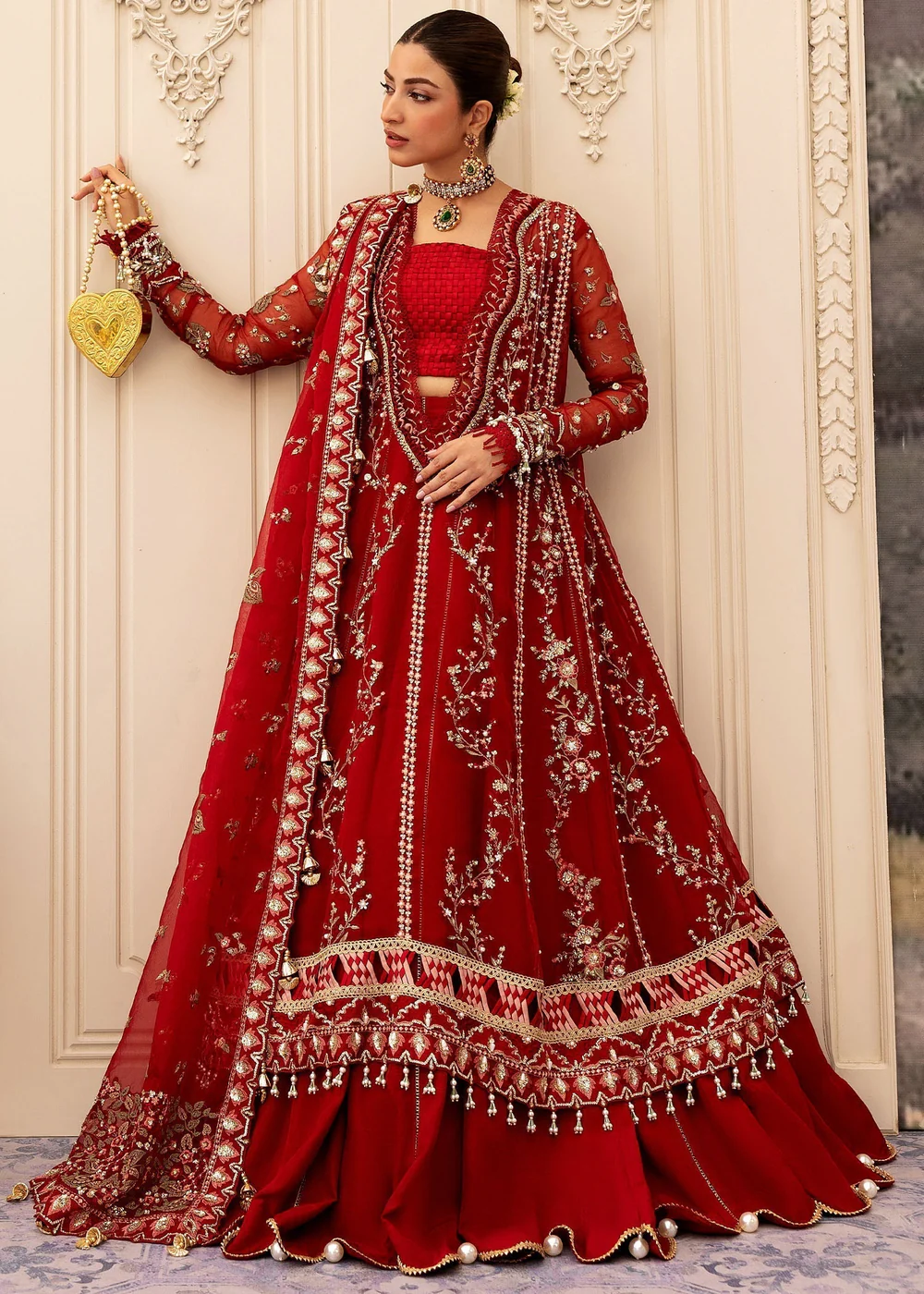 Festive Unstitched '25 by Sadaf Fawad Khan | Scarlet