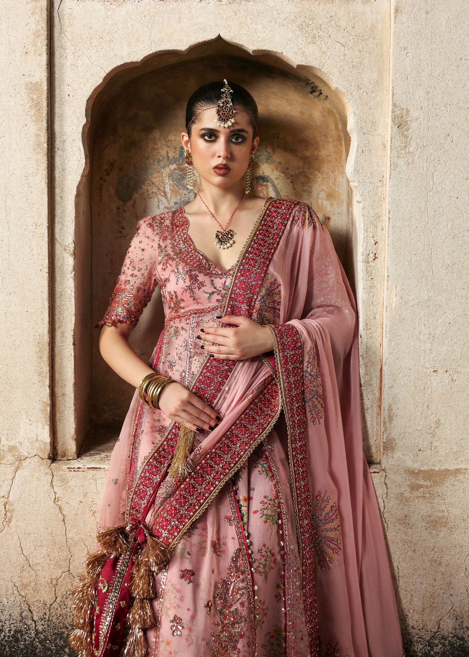 Massarat - Festive Unstitched '25 by Hussain Rehar | Roshanara - Image 4