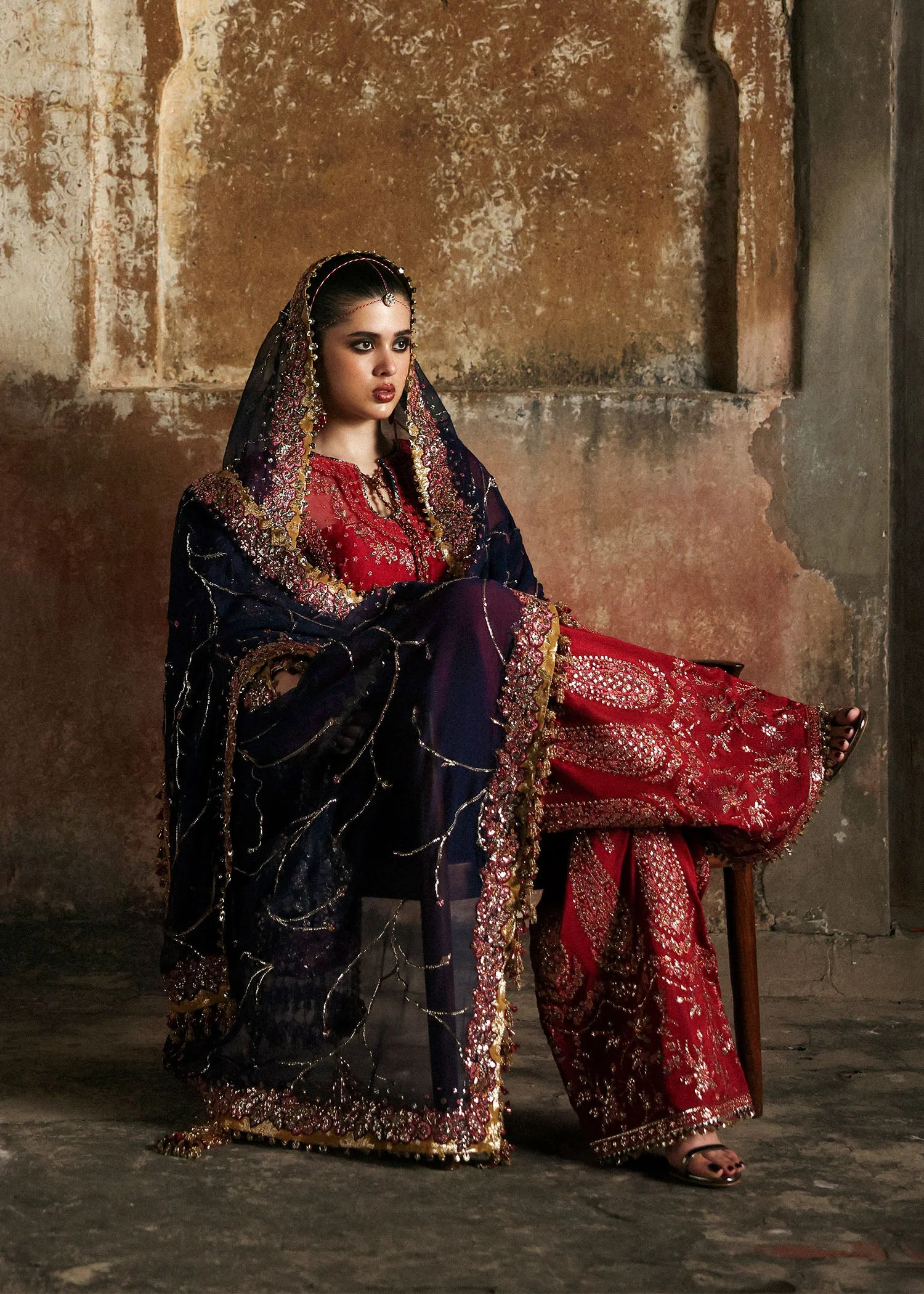 Massarat - Festive Unstitched '25 by Hussain Rehar | Shahrbano - Image 4