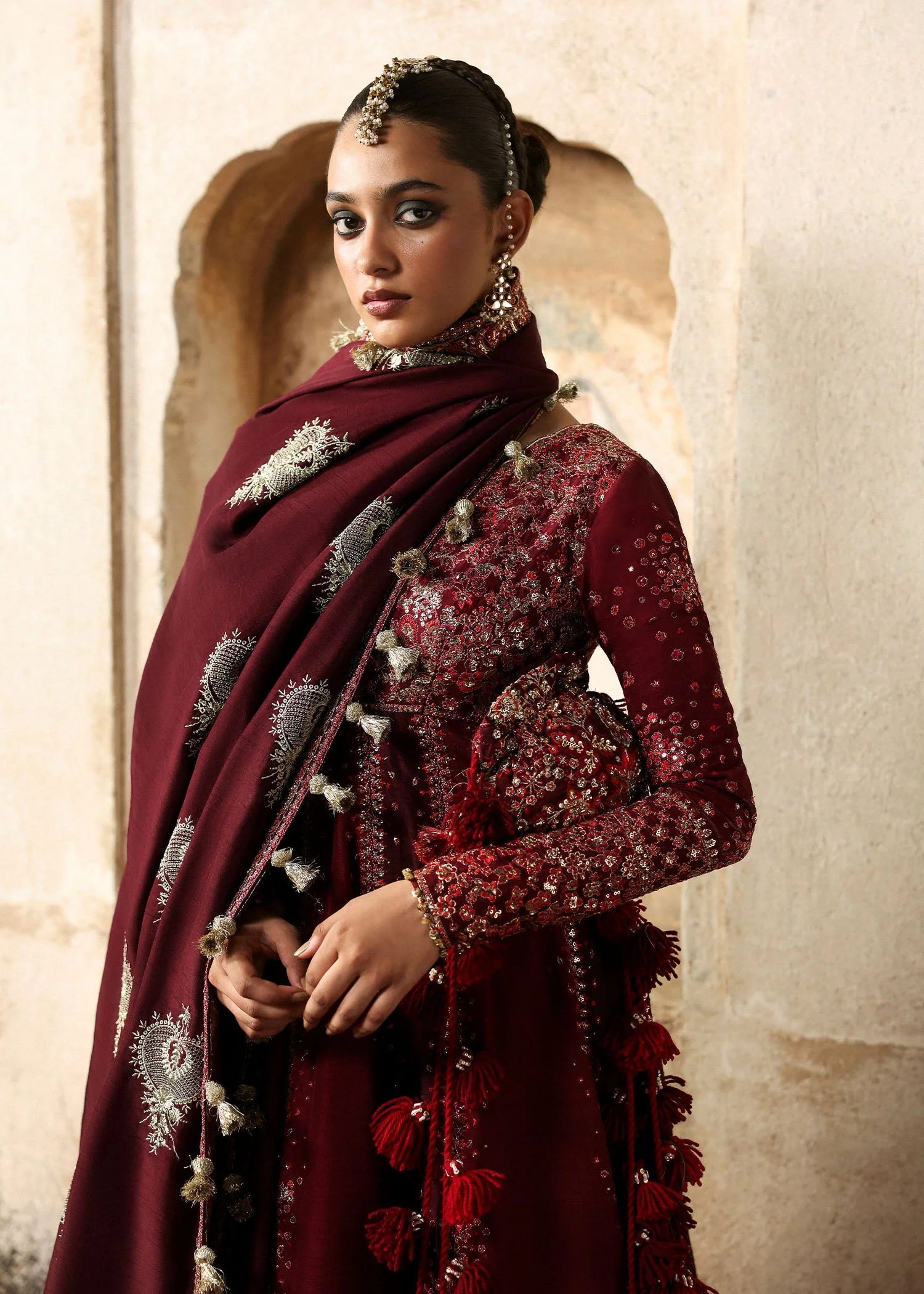 Massarat - Festive Unstitched '25 by Hussain Rehar | Gulnar - Image 3