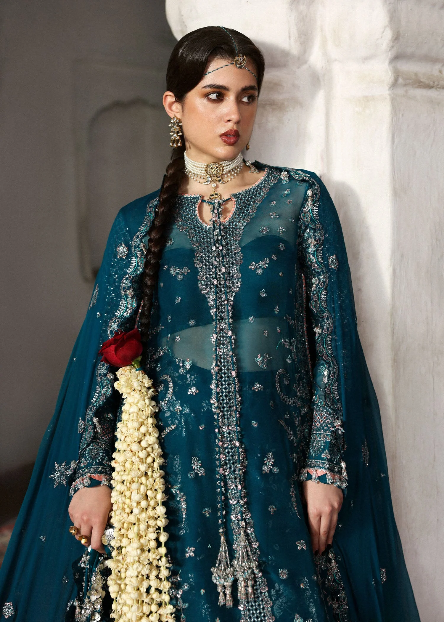Massarat - Festive Unstitched '25 by Hussain Rehar | Zebunisa - Image 4