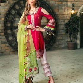 Zara Hayaat Luxury Lawn - SCARLET SS-03